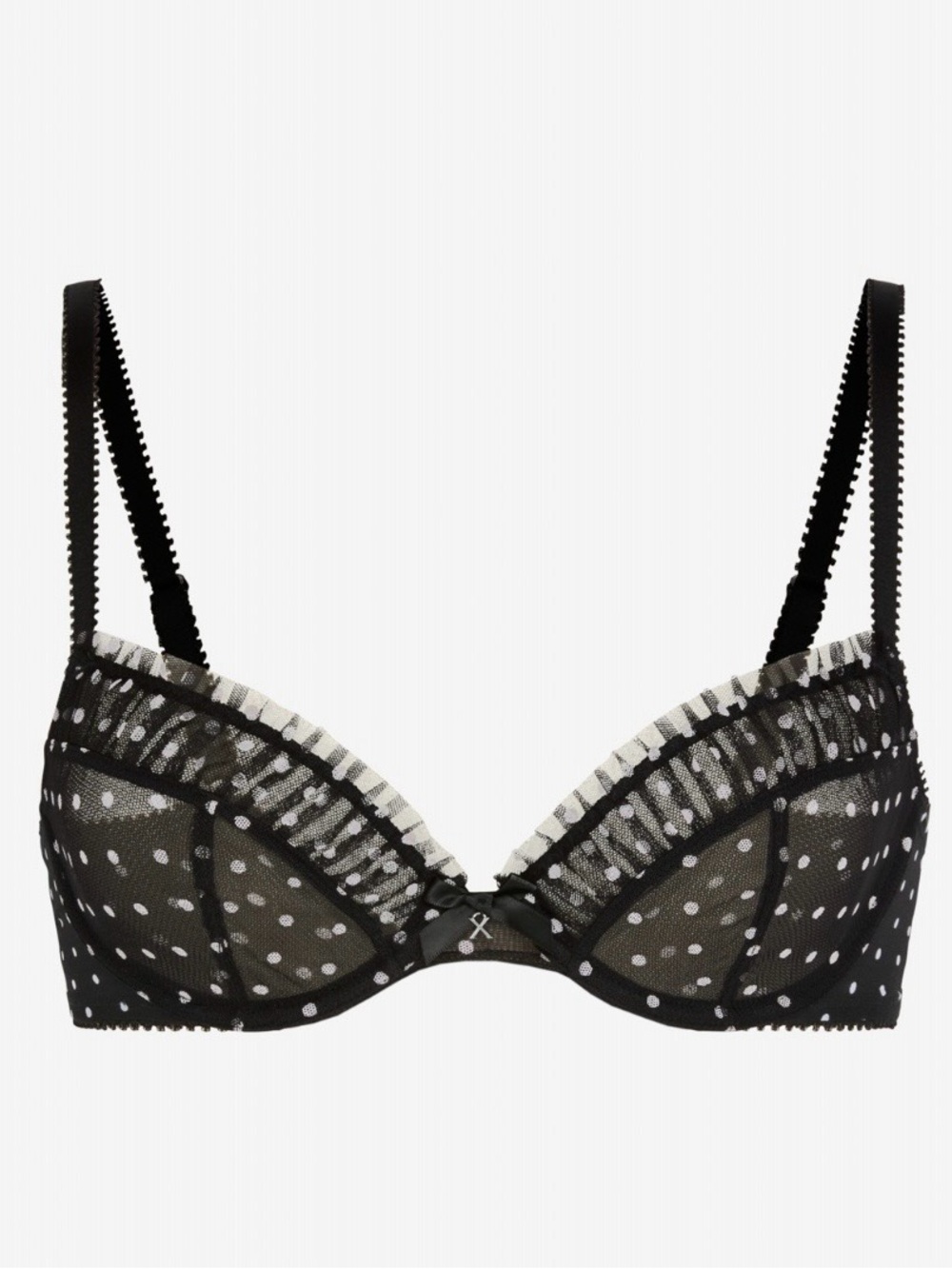 ON THE DOT MESH UNLINED DEMI BRA